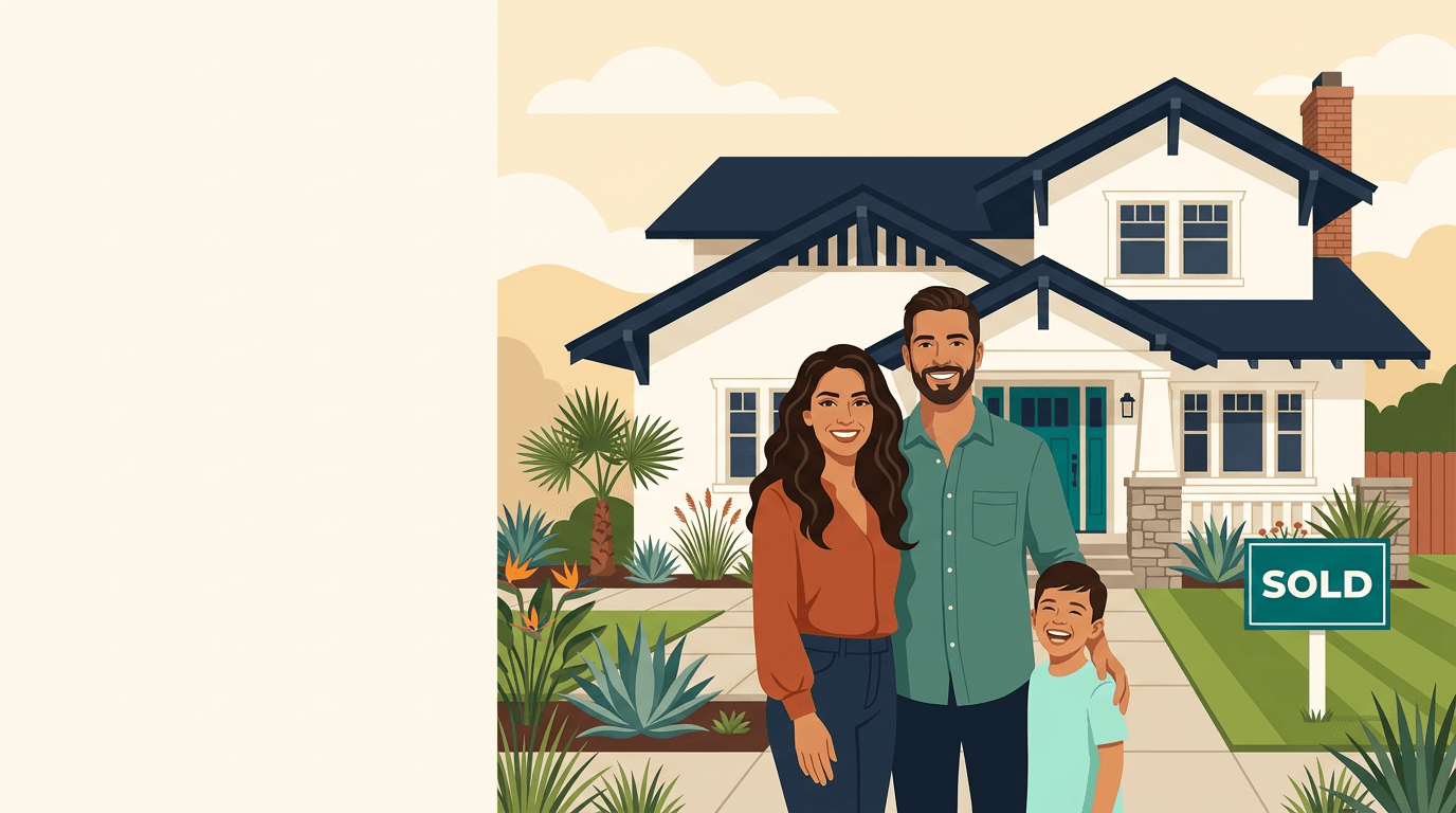 Happy Middle Eastern family with their California home — HelpASAP cash offer