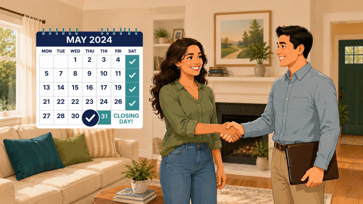 A HelpASAP advisor meeting with a homeowner couple on closing day